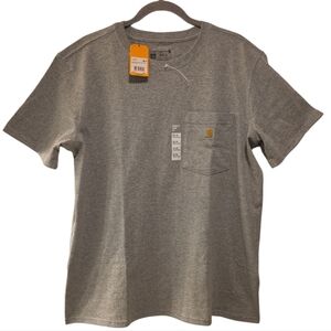 Carhartt, NWT, Loose Fit Heavyweight Short Sleeve 1 Pocket T-Shirt, Gray, Woms L